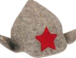 Шапка д/сауны с вышивкой , войлок Буденовка 100 шт/уп 11-099