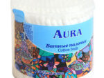 Ватные палочки  Аура  200 шт банка 24 шт/уп.