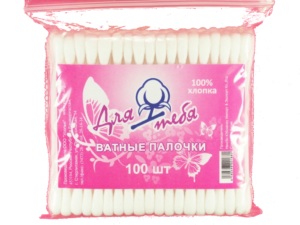 Ватные палочки TeddyLand 100 шт пакет  1101