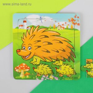 Пазл "Ежата с мамой",крупный  9 элементов  2826551 — изображение 2