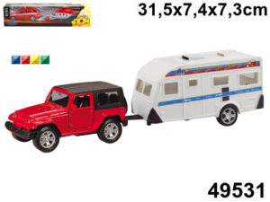 Машинка Джип с домом на колёсах, гражданская  "USA ALLROAD 4WD" 49531W-RUS