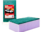 Губка  Автомобильн с абразивным слоем 12 шт/уп 160*100*55
