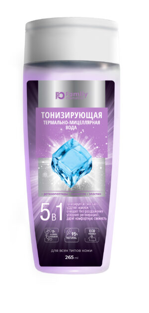Тонизирующая термально-мицеллярная вода 265 мл Family Cosmetics 16 шт/уп
