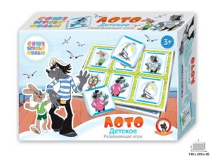 Лото Азбука Союзмультфильм «Ну-Погоди!», в коробке 14*20*4,5 см. 03289/PC