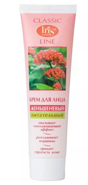Крем для лица Женьшеневый (питательный)   100 мл 40 шт/уп Ирис 10152