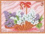 Вышивка крестом Сирень 522 размер 20*27 см
