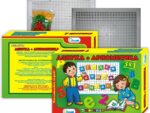 Мозаика в подарочной коробке "Азбука+арифметика" 3 в 1 (100 эл), 28*19,5*3 см 01052/Г