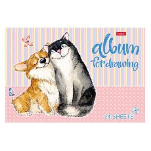 Альбом для рисования 24 л Из жизни корги 40 шт/уп HATBER — изображение 4