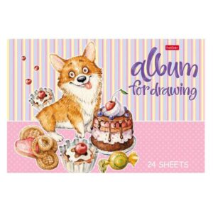 Альбом для рисования 24 л Из жизни корги 40 шт/уп HATBER — изображение 5