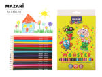Карандаши цветные MONSTER, 18цв., шестигранный кор d грифеля=2,6 мм 8 шт/уп М-6186-18 Спец Цена !