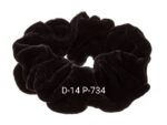 Резинка для волос Бархат большая 14 см черная 20 шт/уп Р-734
