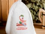 Шапка для бани с принтом "Крепкого здоровья" 4364854
