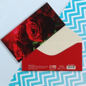Конверт для денег "Прекрасная роза" 16,5 × 8 см 2493254