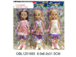 Кукла в пакете 3 вида длинные волосы 8*6*31,5см 132975 арт DA999