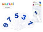 Веер ЦИФРЫ 0-9 облегченный, пластиковый пакет с европодвесом 100 шт/уп М-2002