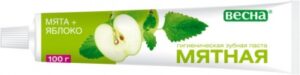 Зубная паста " Мятная"  мята + яблоко  100 г. 48 шт/уп