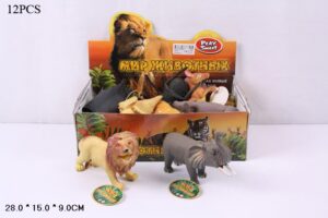 Животные Африки, дикие 12 шт/коробка русск.яз PlaySmart, Арт.7215