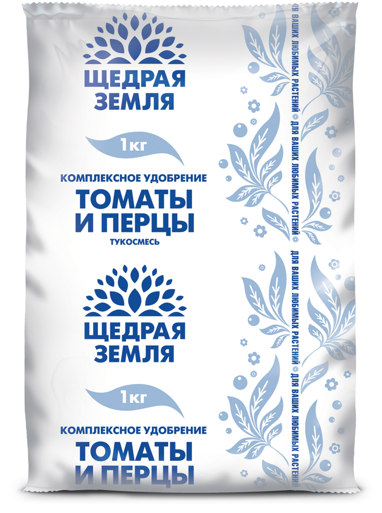 Удобрение Щедрая земля НЦС Томаты и перцы 1 кг минеральное 20 шт/уп