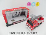 Машина на батарейках ПОЖАРНАЯ  со светом и музыкой 30*11*15 см в коробке Арт.0913-30