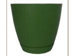 Горшок цветочный Камея зеленый с поддоном 3,2 л  10 шт/уп