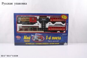 Железная дорога на бат-х с дымом со светом и муз. Мой первый поезд русск.яз PlaySmart, Арт.0610