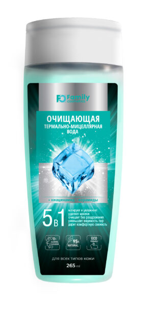 Очищающая термально-мицеллярная вода 265 мл Family Cosmetics 16 шт/уп