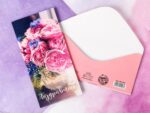 Конверт для денег "Поздравляю" Розовые пионы, 16,5 × 8 см  2921206