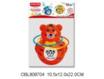 Неваляшка Тигренок на шаре  со светом и музыкой 22 см B803D