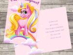 Открытка "С Днем Рождения" Розовый единорог детская, 12 х 18 см  3101883