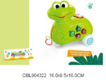 Лягушка для маленьких на колесах, с веревкой, свет,звук, на батареках  8820-5