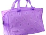 Косметичка сумочка банная Цветики 20*13,9 см 2-ручки цвет фиолетовый  634507/634502