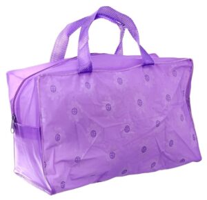 Косметичка сумочка банная Цветики 20*13,9 см 2-ручки цвет фиолетовый  634507/634502