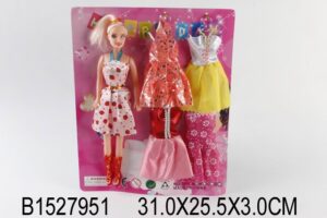 Кукла с набором одежды, на блист. 31*25,5*3 см. 1527951