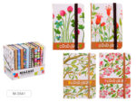 Блокнот А6 96 л. ВЕСЕННЕЕ НАСТРОЕНИЕ  на резинке, ассорти 4 дизайна 24 шт/уп М-3541