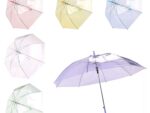 А Зонтик-трость 55 см прозрачные, разные оттенки  5 видов № 10526-10D / Код 125012