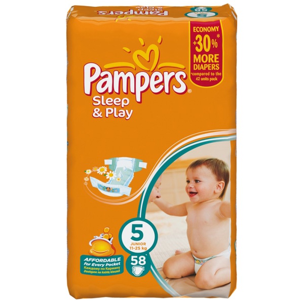 Подгузники Pampers "Sleep&Play" джуниор 11-18 кг 58 шт 10 шт/уп