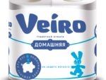 ***Бумага Туалетная Вееро Домашняя 4-шт двухсл. белая 12 шт/уп Спец Цена !!!