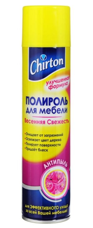 Чиртон Полироль дмебели Весенняя свежесть 300 мл 24 шт/уп
