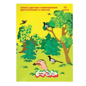Бумага Цветная Каляка Маляка 2-х сторон. 12 л. 12 цв. А 4 40 шт/уп