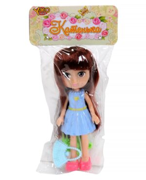 Кукла "Катенька" с сумочкй 16,5 см. в/п 11*22.5*4.5 см.M9728-2