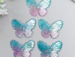Резинка  Детская  Бабочка  ( пластик перламутр ) 2 шт 10 пар на листе Цена за лист АК-3183-164