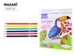 Карандаши цветные пластик ARTE шестигр. 24 цв 12 шт/уп M-6171-24