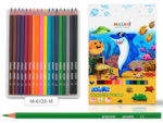 Карандаши цветные OCEANIC, 18цв., трехгранный корпус, d грифеля=3 мм 80 шт/уп М-6133-18
