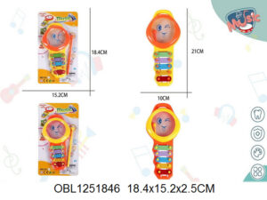 Металлофон веселый смайл  18*15*2,5 см 2 цвета 33-21/134217