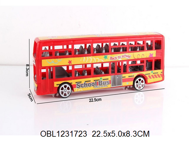 Машина инерц. Автобус двухэтажный красный 22*8 см инерц., XY819/149236