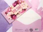 Конверт для денег "Для тебя с любовью" пионы, 16,5 х 8 см  4599537