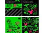 Тетрадь 48 л линейка Neon Mission 4 диз. А 5 56 шт/уп BG Т5ск48 11078
