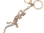 Брелок металл со стразами Ящерица 12 шт/уп