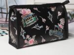 Косметичка Цветы, машина, отдел на молнии, черная  3923529