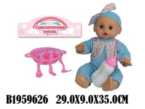 Кукла Пупс с музыкой и аксессуарами 3 вида пакет 29*18*9.5 см HX326-23PVC/22/25/133408 — изображение 2